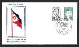 PHILIPPINES. N°1222-3 De 1980 Sur Enveloppe 1er Jour. Anniversaire De L'Indépendance. - Filipinas