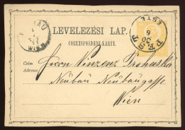 HUNGARY 1871. Nice Early PS Card To Wien - Enteros Postales