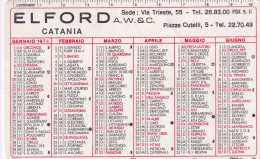 Calendarietto - Elford - Catania - Anno 1974 - Small : 1971-80