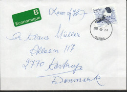 Lars Sjööblom. Sweden 2001. Letter Sent From Sweden To Denmark. Signed. - Cartas & Documentos