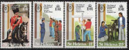 SAINTE-HELENE Timbres-poste N°347* à 350* Neufs Charnières TB Cote : 4€50 - Saint Helena Island