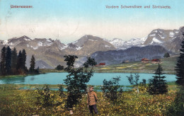 UNTERWASSER - VORDERE SCHWENDISEE UND SÄNTISKETTE - CARTOLINA FP SPEDITA NEL 1908 - Wil