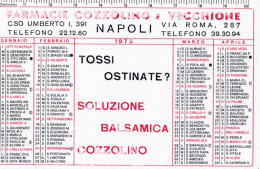 Calendarietto - Farmacie Cozzolino Vecchione - Napoli - Anno 1973 - Petit Format : 1971-80