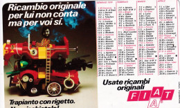 Calendarietto - Fiat Usate Ricambi Originali - Anno 1974 - Tamaño Pequeño : 1971-80