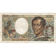 France, 200 Francs, Montesquieu, 1984, N.024, TTB, Fayette:70.04, KM:155a - 200 F 1981-1994 ''Montesquieu''