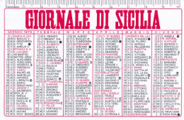 Calendarietto - Giornale Di Sicilia - Anno 1973 - Tamaño Pequeño : 1971-80