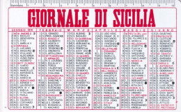 Calendarietto - Giornale Di Sicilia - Anno 1974 - Petit Format : 1971-80