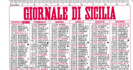 Calendarietto - Giornale Di Sicilia - Anno 1975 - Kleinformat : 1971-80