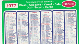 Calendarietto - Henkel - Dixan - Ondaviva - Vernel - Anno 1977 - Small : 1971-80