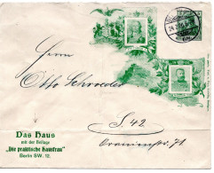 62166 - Deutsches Reich - 1906 - 5Pfg Germania PGAUmschlag "Wuerttemberg-Jubilaeum", Als OrtsBf BERLIN, Le Senkr Bug - Covers