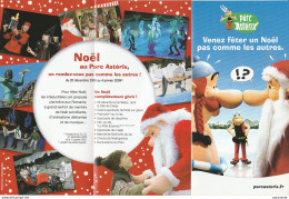 ASTERIX : Depliant PARC ASTERIX 2008 Noel - Astérix