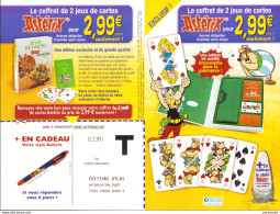 ASTERIX : Depliant ATLAS  Jeu De Cartes 2€99 - Astérix