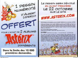 ASTERIX : Flyer UN DESSIN OFFERT - Astérix