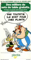 ASTERIX : Depliant Publicité PLANTA ( Français Et  Neerlandais) - Astérix