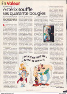 ASTERIX : Pages De Presse VALEUR ACTUELLE , Asterix Souffle Ses 40 Bougies - Asterix