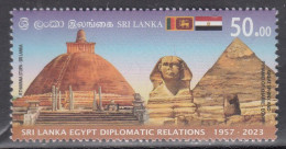SRI LANKA 2023  Diplomatic Relations With EGYPT, Joint Issue, 1v MNH(**) - Sri Lanka (Ceylan) (1948-...)