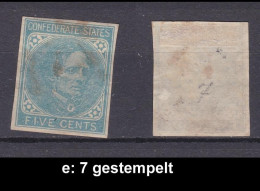 USA Confederate States 7 Gestempelt #E681e - 1861-65 Confederate States