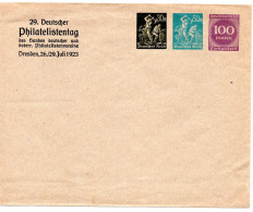 62168 - Deutsches Reich - 1923 - 30M & 50M Arbeiter Etc PGAUmschlag "29. Deutscher Philatelistentag", Ungebraucht - Briefkaarten