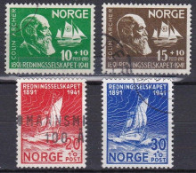 NO032 – NORVEGE - NORWAY – 1941 – NATIONAL LIFEBOAT INSTITUTION – SG # 296/9 USED 18 € - Gebraucht