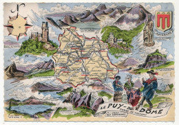 CPM - PUY-DE-DÔME - Carte Du Département De Savoie Entourée De Dessins, Vues Locales - Autres & Non Classés