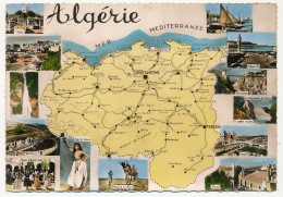 CPM - ALGÉRIE -  Carte Du Pays + Petites Vues - Sonstige & Ohne Zuordnung