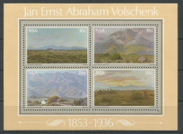 RSA - REPÚBLICA DE ÁFRICA DEL SUR - 1978 - BLOQUE DE PINTURAS DEL PINTOR JAN ERNST ABRAHAM VOLSCHENK - MNH - Ongebruikt