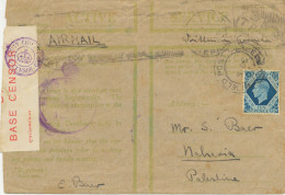 GB 1943, Active Service Air Mail With GVI 10d (reduced Forces Rate) Tied By CDS „FIELD POST OFFICE / 629“ (Nola, Italy) - Entiers Postaux