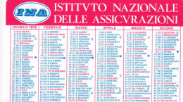 Calendarietto - Ina - Istituto Nazionale Delle Assicurazione - Anno 1975 - Small : 1971-80