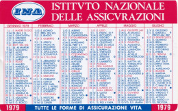Calendarietto - Ina - Istituto Nazionale Delle Assicurazione - Anno 1979 - Petit Format : 1971-80