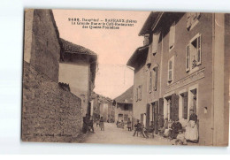 BARRAUX : La Grande Rue Et Le Café Restaurant Des Quatre-fontaines - Très Bon état - Barraux