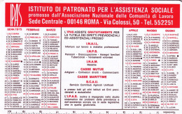 Calendarietto - Ipas - Istituto Di Patronato Per L'assistenza Sociale - Roma - Anno 1975 - Petit Format : 1971-80