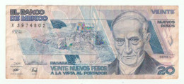 Andrés Quintana Roo.Héros De L'indépendance Du Mexique & Los Murales De Los Mayas. Billet Banque 1992 - Mexique