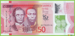 Voyo JAMAICA 50 Dollars 2022(2023) P96 B251a AC UNC Polymer Commemorative - Jamaica