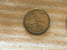Münze Münzen Umlaufmünze Norwegen 25 Öre 1969 - Norvège