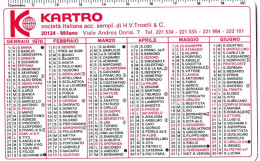 Calendarietto - Kartro - Società Italiana - Milano - Anno 1976 - Klein Formaat: 1971-80