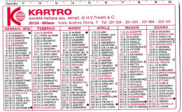 Calendarietto - Kartro - Società Italiana - Milano - Anno 1976 - Small : 1971-80