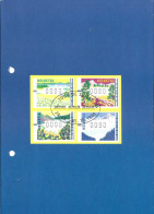 SUIZA - SCHWEIZ - SUISSE - SWITZERLAND - ETIQUETAS EXPENDEDORAS TEMPORADAS - HOJA DEL PRIMER DÍA  28.08. - 05.10.1996 - Automatenmarken