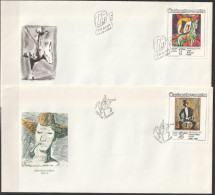 Tschechoslowakei 1986 FDC MiNr.2885 - 2888 Zirkus Und Variete In Der Bildenten Kunst ( Dl 33 ) - FDC