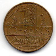 FRANCE, 10 Francs, Nickel-Brass, Year 1977, KM # 940 - 10 Francs