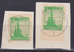 Thüringen 5 Pfg. Agepr. Ströh  BPP Bw,  Dabei PF 94 III - Afgestempeld