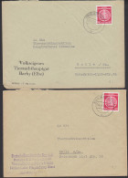 Barby, Magdeburg Zwei Fernbriefe 2. Gewichtstufe, Abs. Tierzuchthauptgut, Tierzuchtinspecktion - Cartas & Documentos