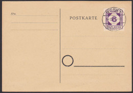 Niesky Oberlausitz 6 Pfg. Auf Blankokarte OSt. 1.10.45, Bildmaße 19,3 * 22 Mm - Lettres & Documents