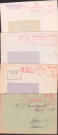 AFS  Dopppel-Ortsbrief Leipzig 16.11.1951, ZKD-AFS Hermsdorf, Chemiefaserkombinat Schwarza, Halle FDGB - Maschinenstempel (EMA)