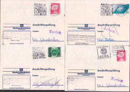 Gelsenkirchen MWSt. "bietet Mehr Als Schöne Sprüche", Ruhr Zoo, 4 Karten Anschriftenprüfung 1981, Energieforschung - Franking Machines (EMA)