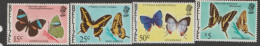 Belize  1979  Butterflies  Various Values Wmk Upright  Mounted Mint - Belize (1973-...)