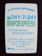 Phonecard Chip Advertising Infoexpress K106 04/98 100,000ex. 840 Units Prefix Nr.EZh (in Cyrillic) UKRAINE - Oekraïne