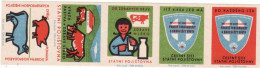 Czechoslovakia - Czechia 5 Matchbox Labels, Livestock Insurance, Cow, Pig - Boites D'allumettes - Etiquettes