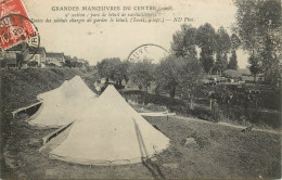 GRANDE MANOEUVRES DU CENTRE 1908 TENTES DES SOLDATS CHARGES DE GARDER LE BETAIL TOURS 9 SEPTEMBRE - Tours