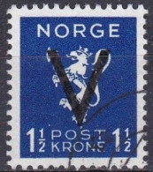 NO040 – NORVEGE - NORWAY – 1941 – VICTORY OVERPRINT ISSUE Without WM – SG # 318B USED 20 € - Used Stamps