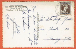 J - Relais - Sterstempel Bra Vers Seraing 1954 - CP Vallée De La Liennele Carrefour Du Pont De Vilettes - Postmarks With Stars